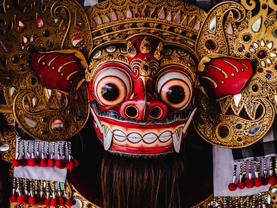 Les détails fins des masques Balinais