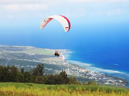 La Réunion vue du ciel en parapente