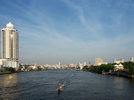 Vue du fleuve Chao Phraya situé en Thailande