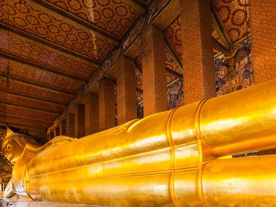 Le célèbre Bouddha Couché du temple de Wat Pho