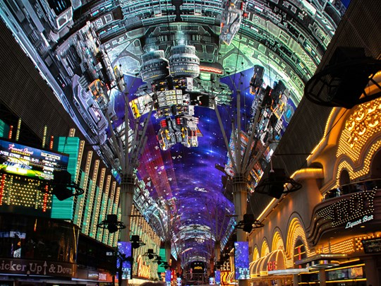 Freemont Street et son dôme de LED