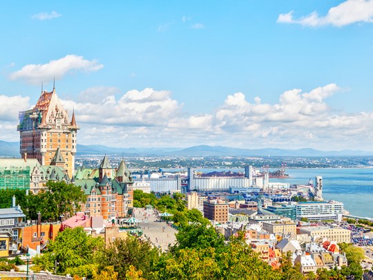 Vue sur Québec et le Château Frontenac 