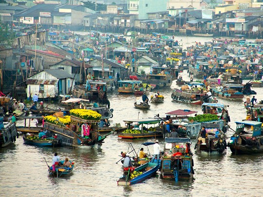 Visitez Cai be et ses marchés flottants