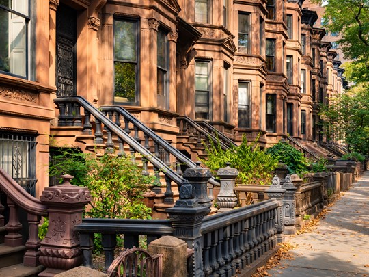 Brownstones élégants du quartier historique Park Slope