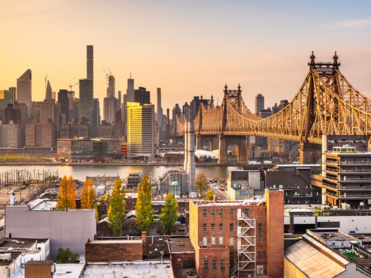 New York vue depuis les quartiers du Queens