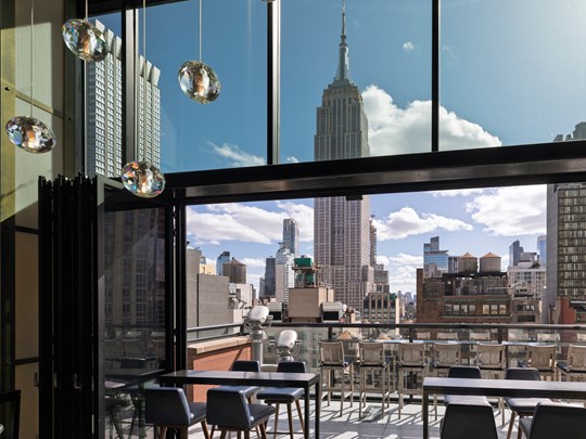 La vue imprenable depuis le rooftop Spyglass 