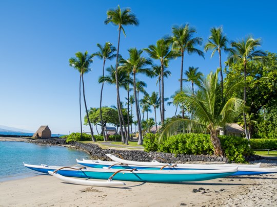 Plage de Kamakahonu à Kailua-Kona