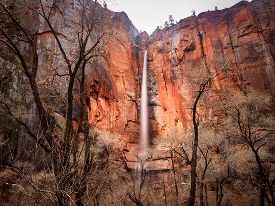Cascade au Zion National Park