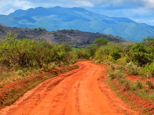 Route rouge de Tsavo Ouest