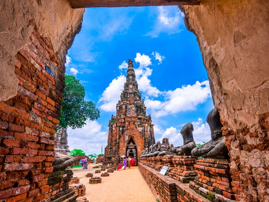 Le temple Wat Chaiwatthanaram à Ayutthaya