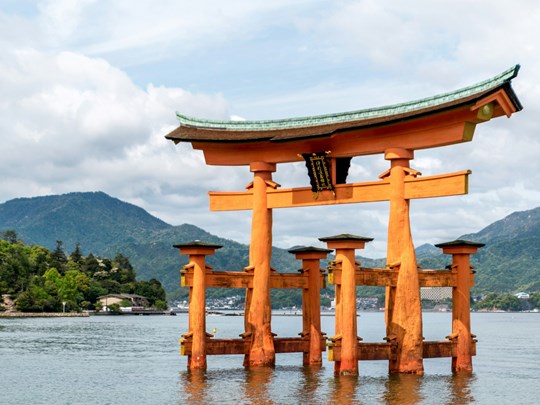 Le célèbre torii flottant de Miyajima