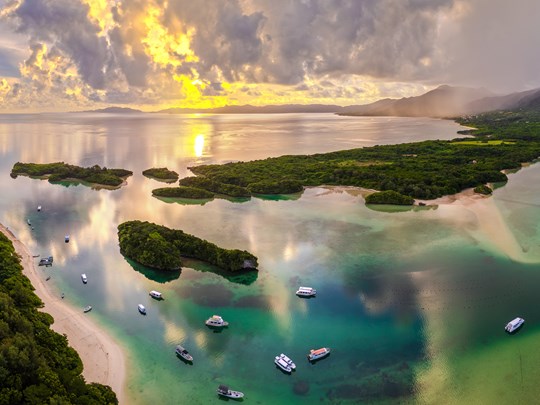 Baie de Kabira, vue du ciel