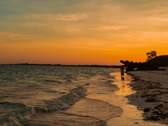 Coucher de soleil à Malindi beach