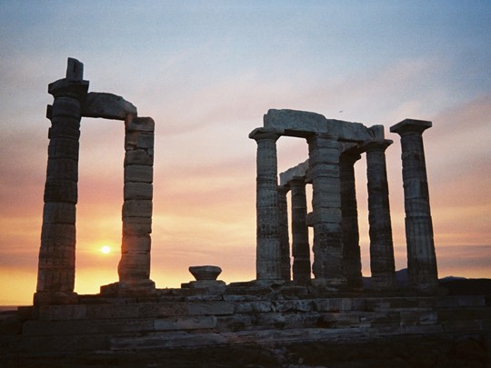 Ruines du temple de Poséidon à Cap Sounion