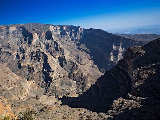 Le Jebel Shams, le plus haut sommet d'Oman