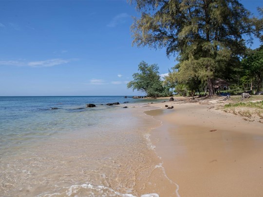 La plage de l'hôtel Mango Bay situé sur l'île de Phu Quoc
