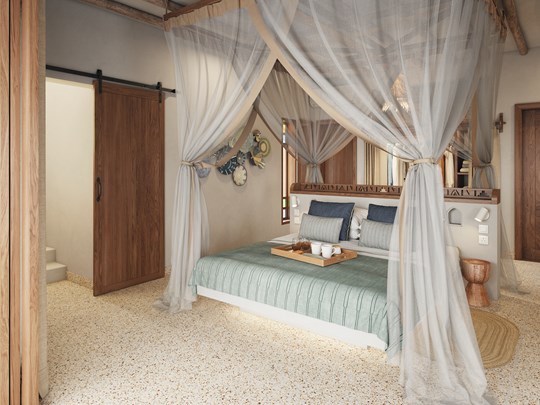 La chambre de la Seafront Villa