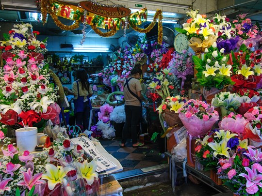 Le marché aux fleurs de Pak Khlong Talat