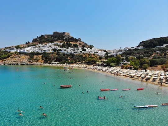 Les plages dorées de Rhodes