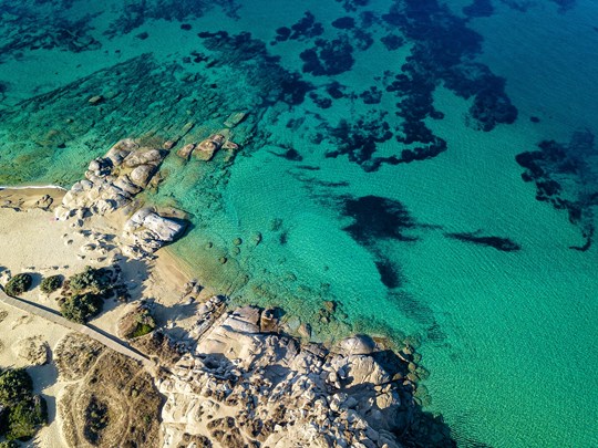 Les eaux turquoise de Naxos