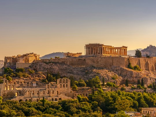 Athènes au coucher du soleil