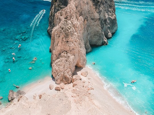 Les eaux turquoise de Zante