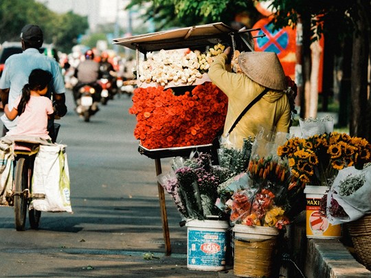 Dans les rues d'Hô-Chi-Minh-Ville 