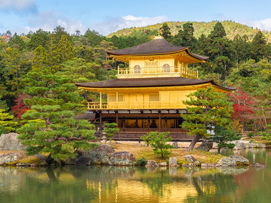 Visitez le fameux pavillon d'or, Kinkaku-Ji