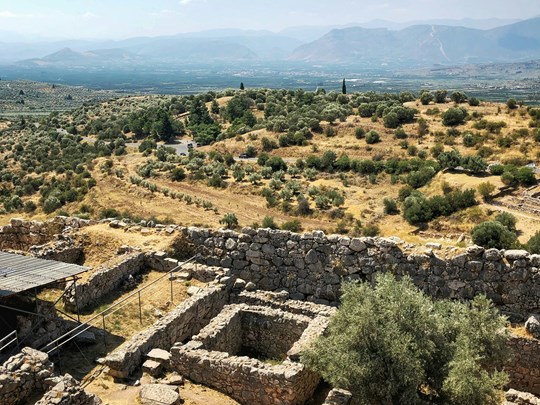 Les vestiges de Mycènes