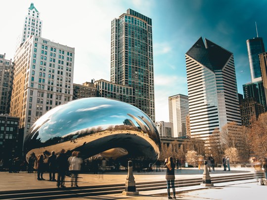 Le Cloud Gate, surnommé 