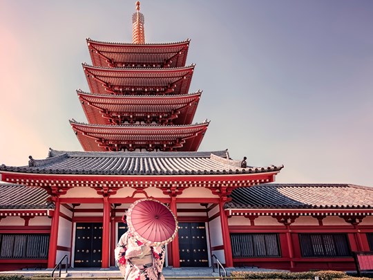 Kimono et tradition au temple Senso-ji de Tokyo