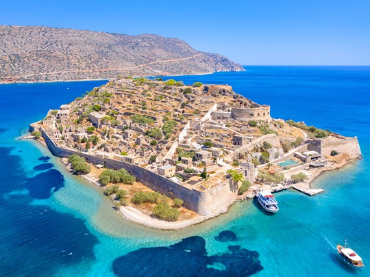 L'île de Spinalonga, golf d'Elounda