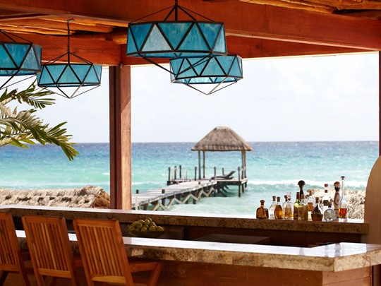 Le Coral Bar de l'hôtel Viceroy Riviera Maya au Mexique