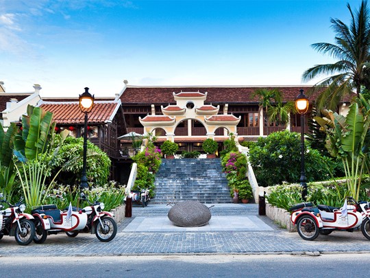 La façade de l'hôtel Victoria Hoi An situé au Vietnam