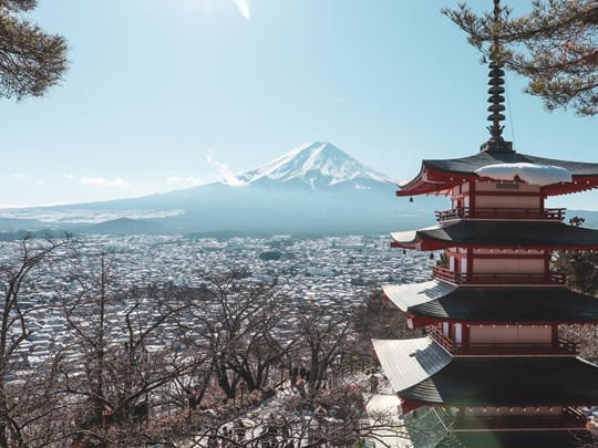 La plus belle vue du Mont Fuji depuis un temple emblématique