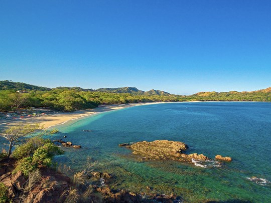 La magnifique plage dorée de Conchal