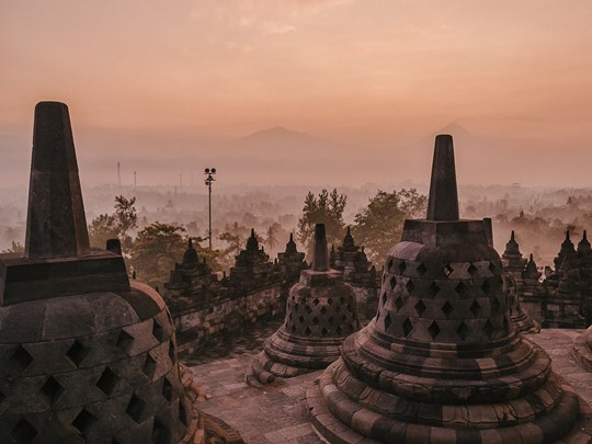 Le somptueux temple de Borobudur