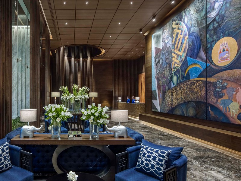 Le lobby de l'hôtel