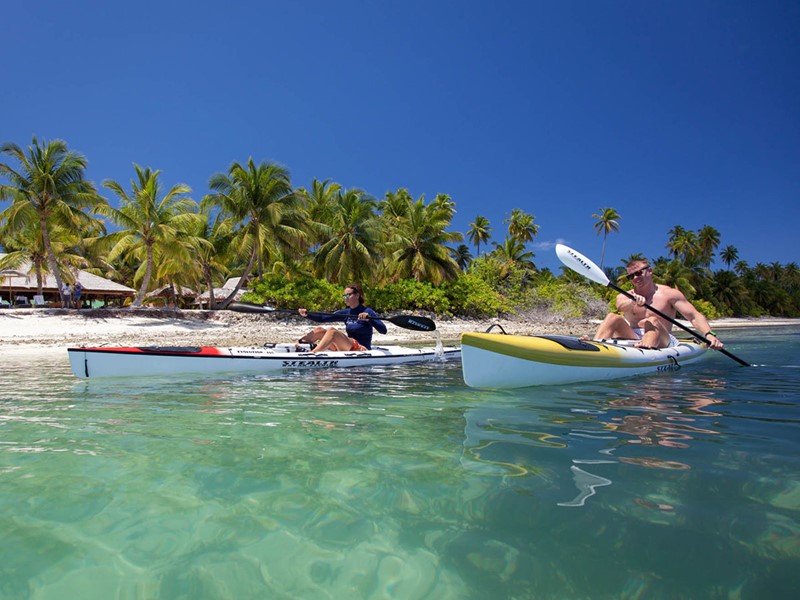 Kayak à l'hôtel Alphonse Island aux Seychelles