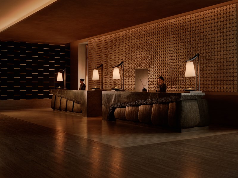 La réception de l'hôtel