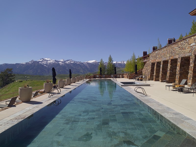 La superbe piscine de l'hôtel Amangani aux Etats Unis