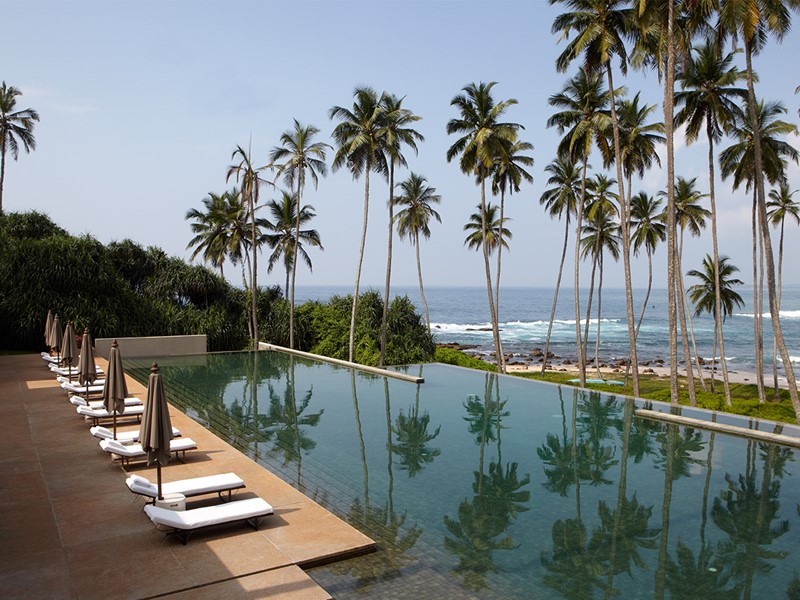 La piscine de l'Amanwella sur la côte sud du Sri Lanka