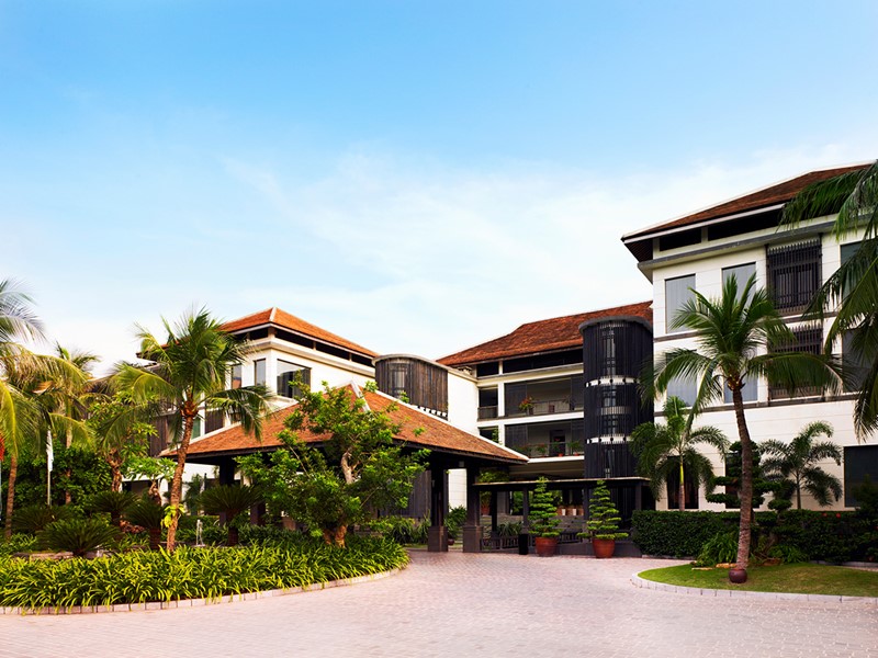 L'entrée de l'Anantara Mui Ne, un luxueux hôtel au Vietnam