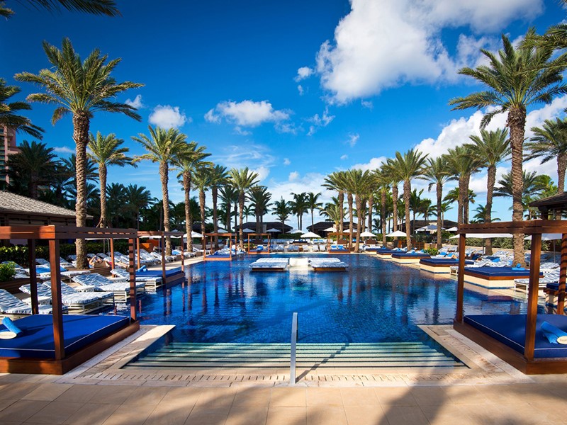 La superbe piscine de l'Atlantis, The Cove, un hôtel dans l'air du temps