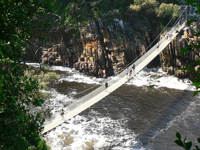 Le pont suspendu à Tsitsikamma