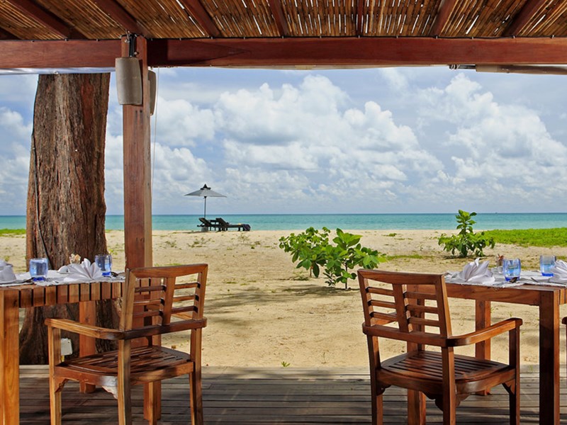 Le restaurant en bord de plage