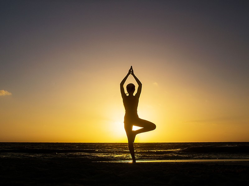 Yoga à l'hôtel Banyan Tree Mayakoba au Mexique