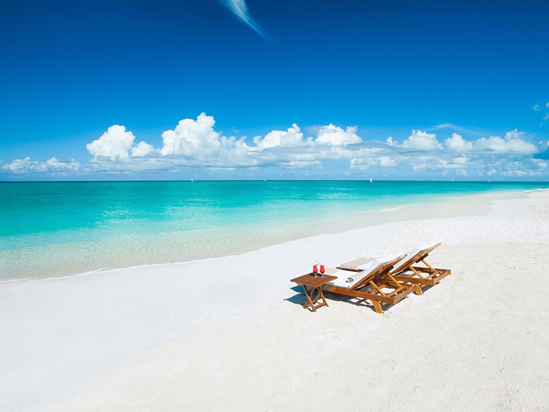 La plage paradisiaque de l'hôtel Beaches Turks and Caicos