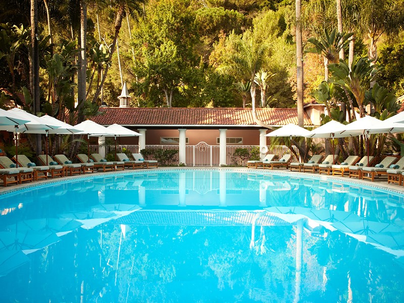 La piscine du Bel-Air Hotel à Los Angeles