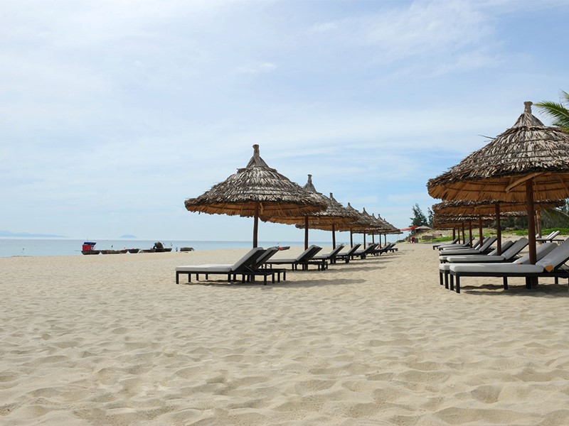La plage Cua Dai de l'hôtel Boutique Hoi An Resort au Vietnam